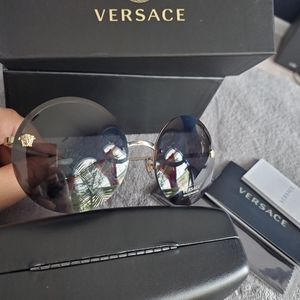 Versace round black sunglasses